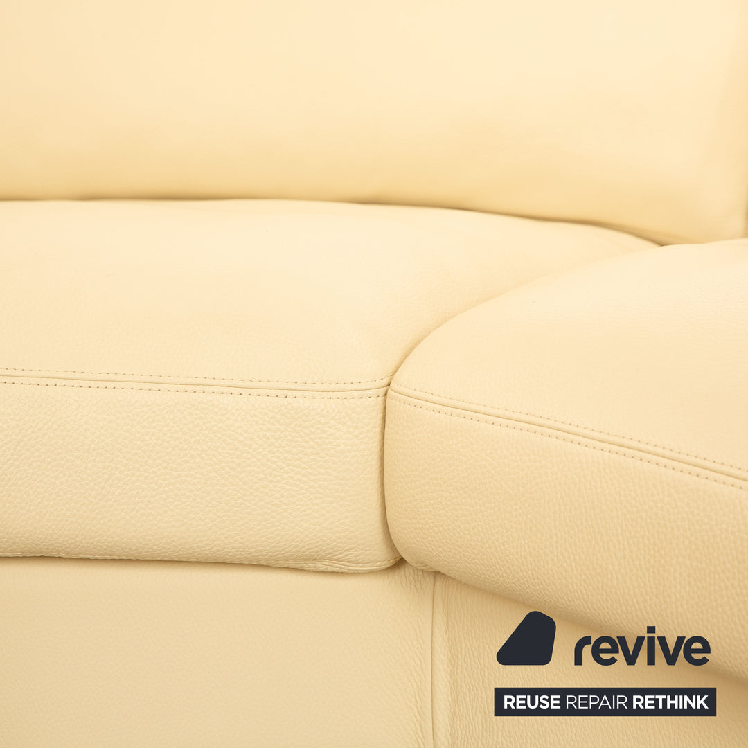 Erpo CL 500 leather corner sofa cream sofa couch