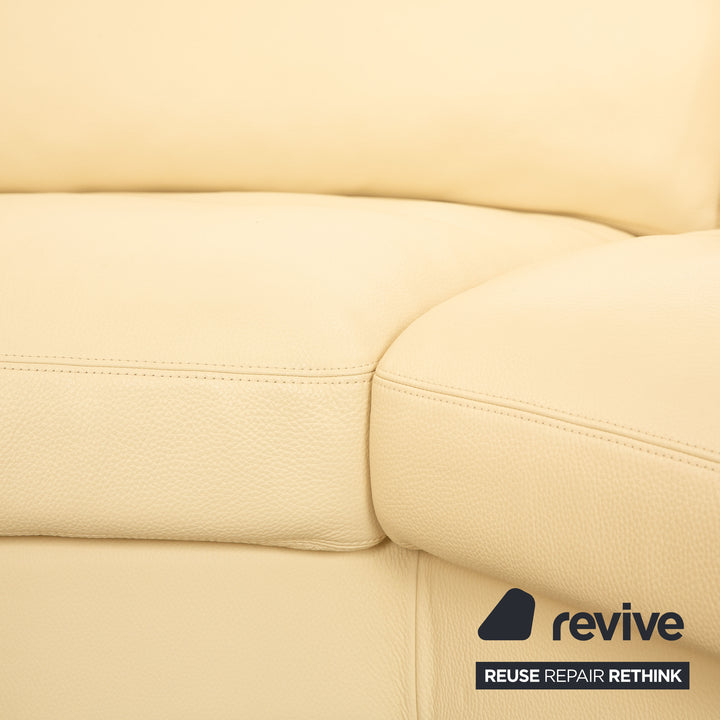 Erpo CL 500 leather corner sofa cream sofa couch