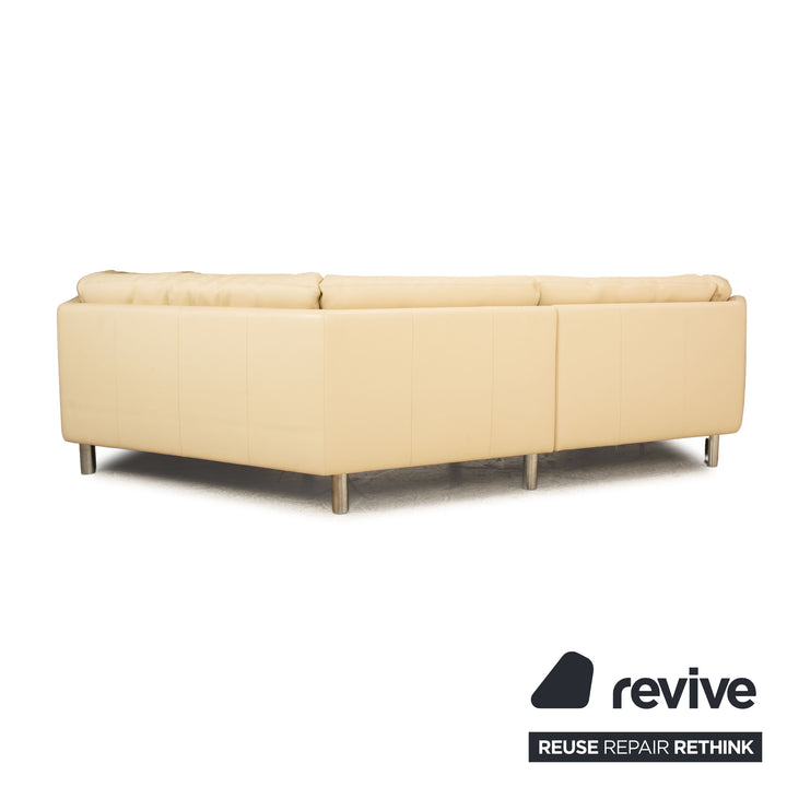 Erpo CL 500 leather corner sofa cream sofa couch
