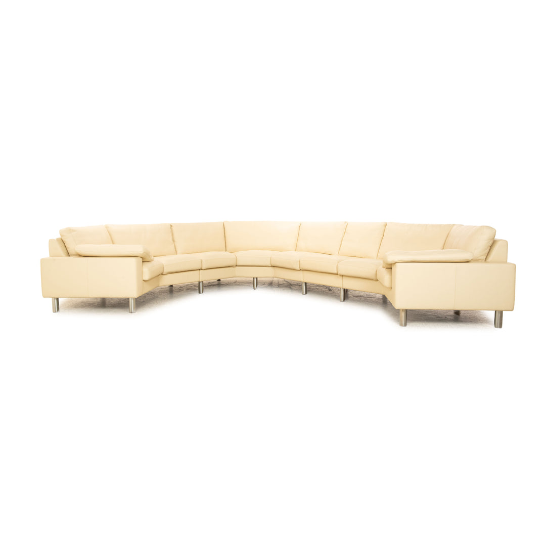Erpo CL 500 leather corner sofa cream sofa couch