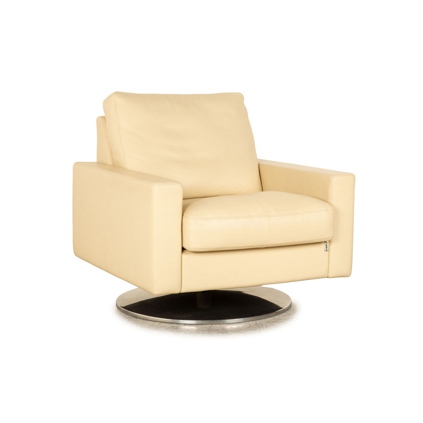 Fauteuil en cuir Erpo CL 500 crème fonction manuelle