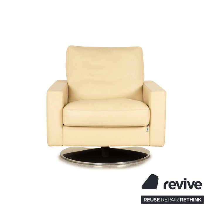 Erpo CL 500 leather sofa set cream corner sofa armchair couch