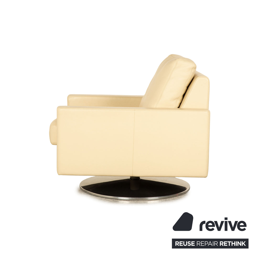Erpo CL 500 leather sofa set cream corner sofa armchair couch