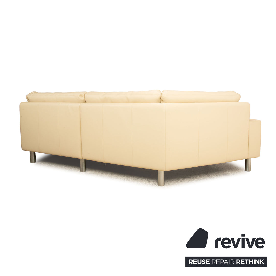 Erpo CL 500 leather sofa set cream corner sofa armchair couch