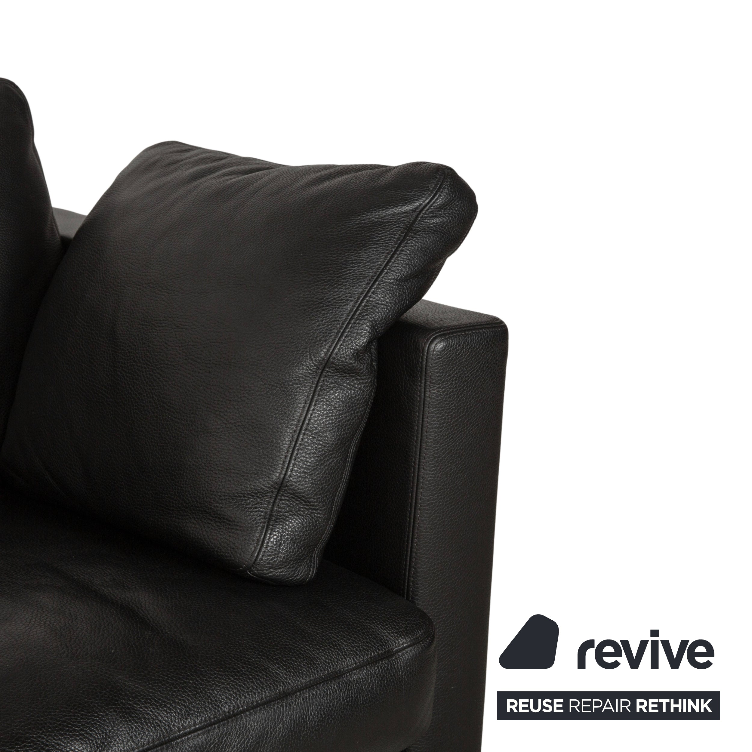 Erpo CL 500 Leder Zweisitzer Schwarz Sofa Couch Kopfstütze manuelle Funktion