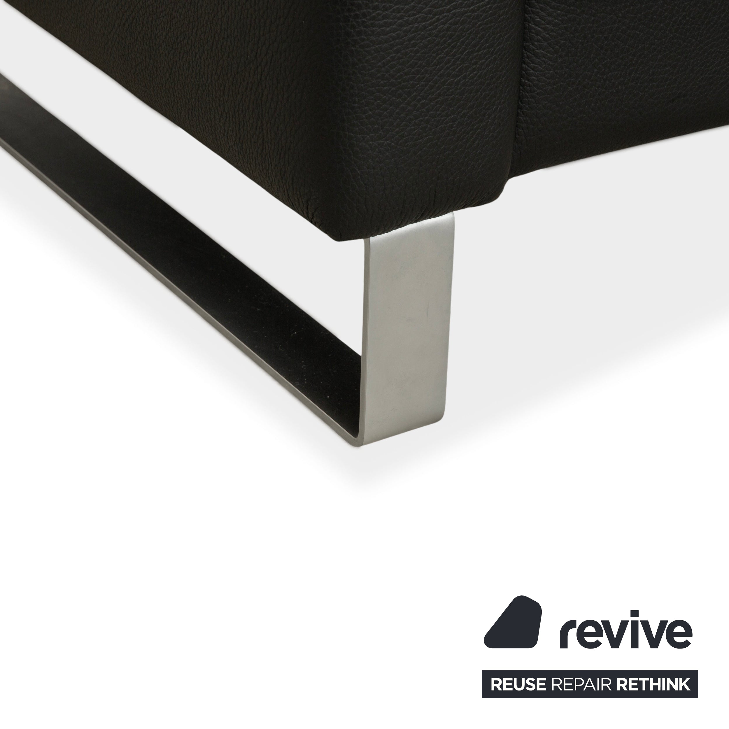 Erpo CL 500 Leder Zweisitzer Schwarz Sofa Couch Kopfstütze manuelle Funktion