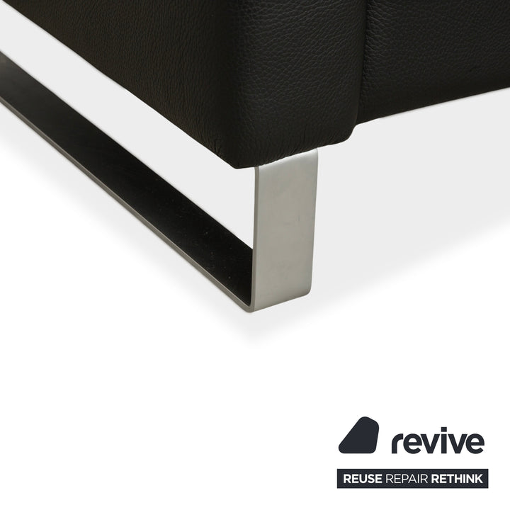 Erpo CL 500 Leder Zweisitzer Schwarz Sofa Couch Kopfstütze manuelle Funktion