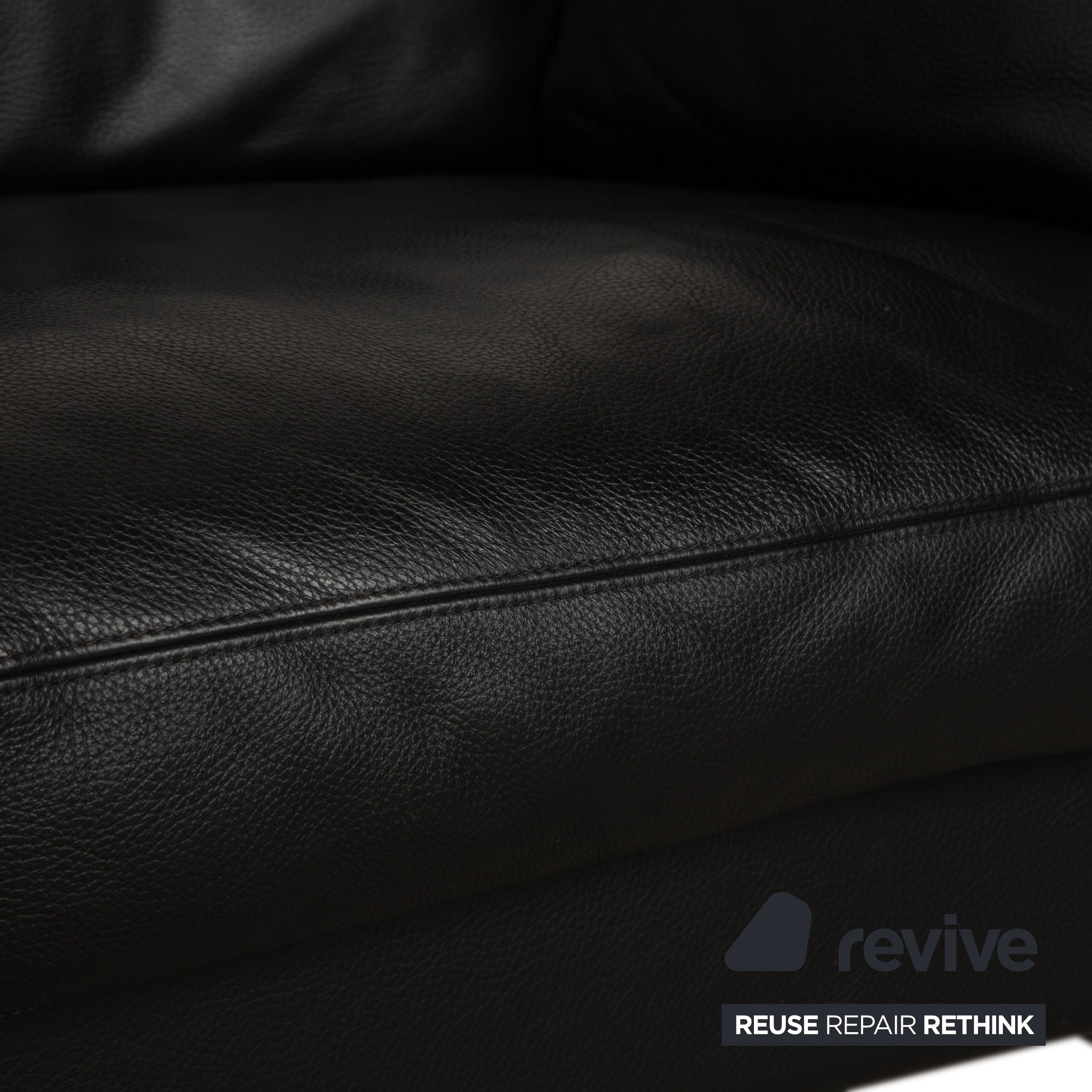 Erpo CL 500 Leder Zweisitzer Schwarz Sofa Couch Kopfstütze manuelle Funktion