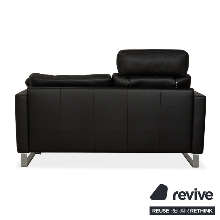 Erpo CL 500 Leder Zweisitzer Schwarz Sofa Couch Kopfstütze manuelle Funktion