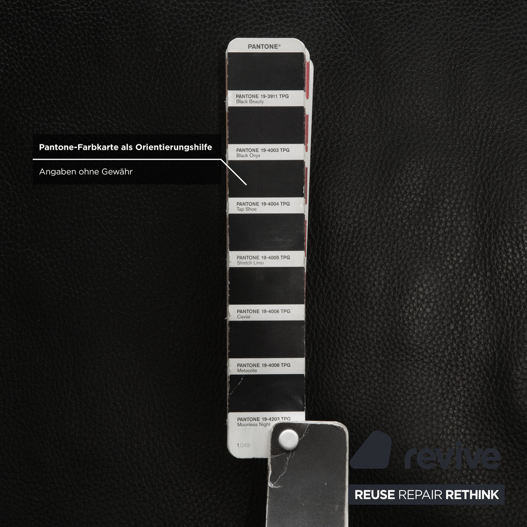 Erpo CL 500 Leder Zweisitzer Schwarz Sofa Couch Kopfstütze manuelle Funktion