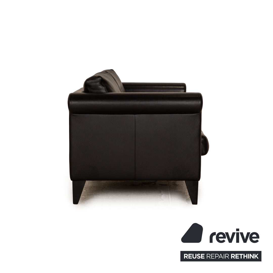 Erpo CL 500 Leder Zweisitzer Schwarz Sofa Couch