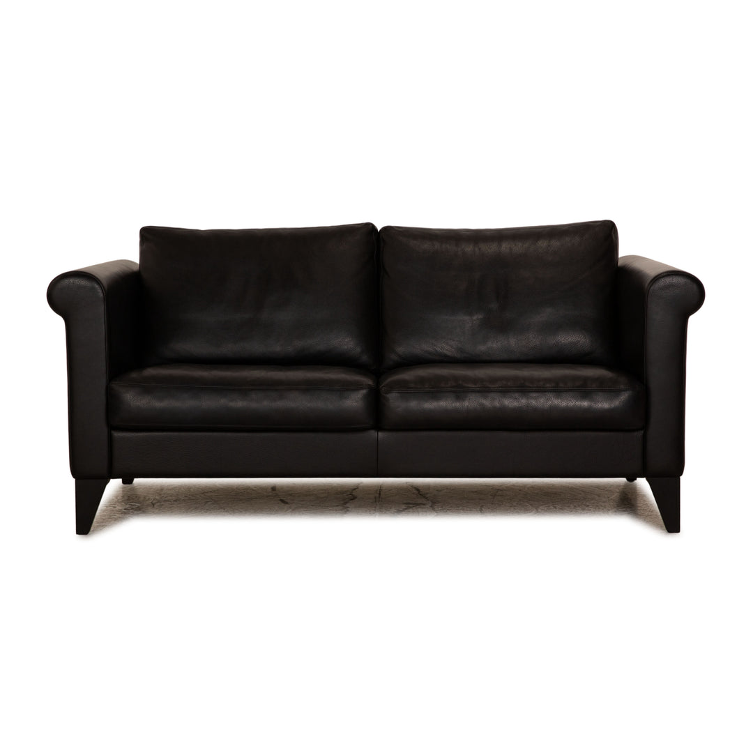 Erpo CL 500 leather two-seater black sofa couch