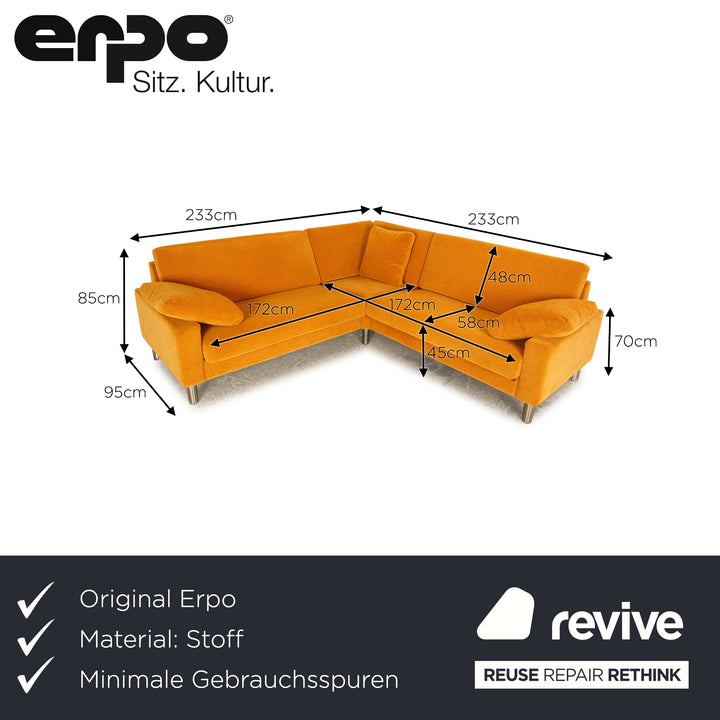 Erpo CL 500 Stoff Ecksofa Gelb Gold Sofa Couch