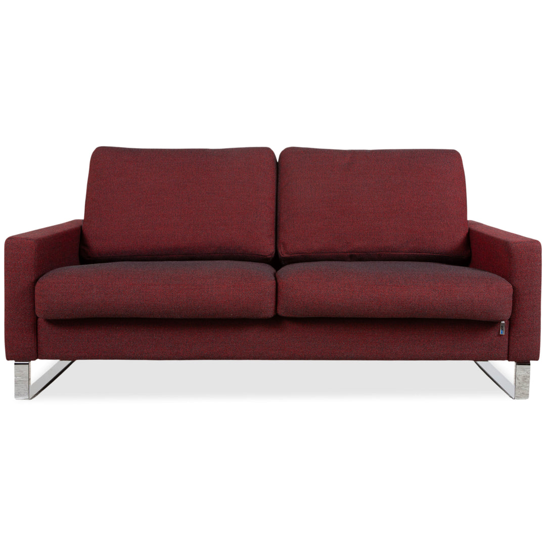 Erpo CL 500 Strukturstoff Zweisitzer Rot Schwarz Sofa Couch