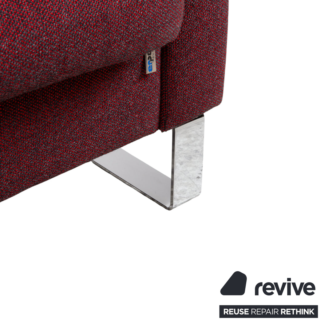 Erpo CL 500 Strukturstoff Zweisitzer Rot Sofa Couch