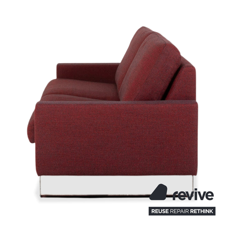 Erpo CL 500 Strukturstoff Zweisitzer Rot Sofa Couch
