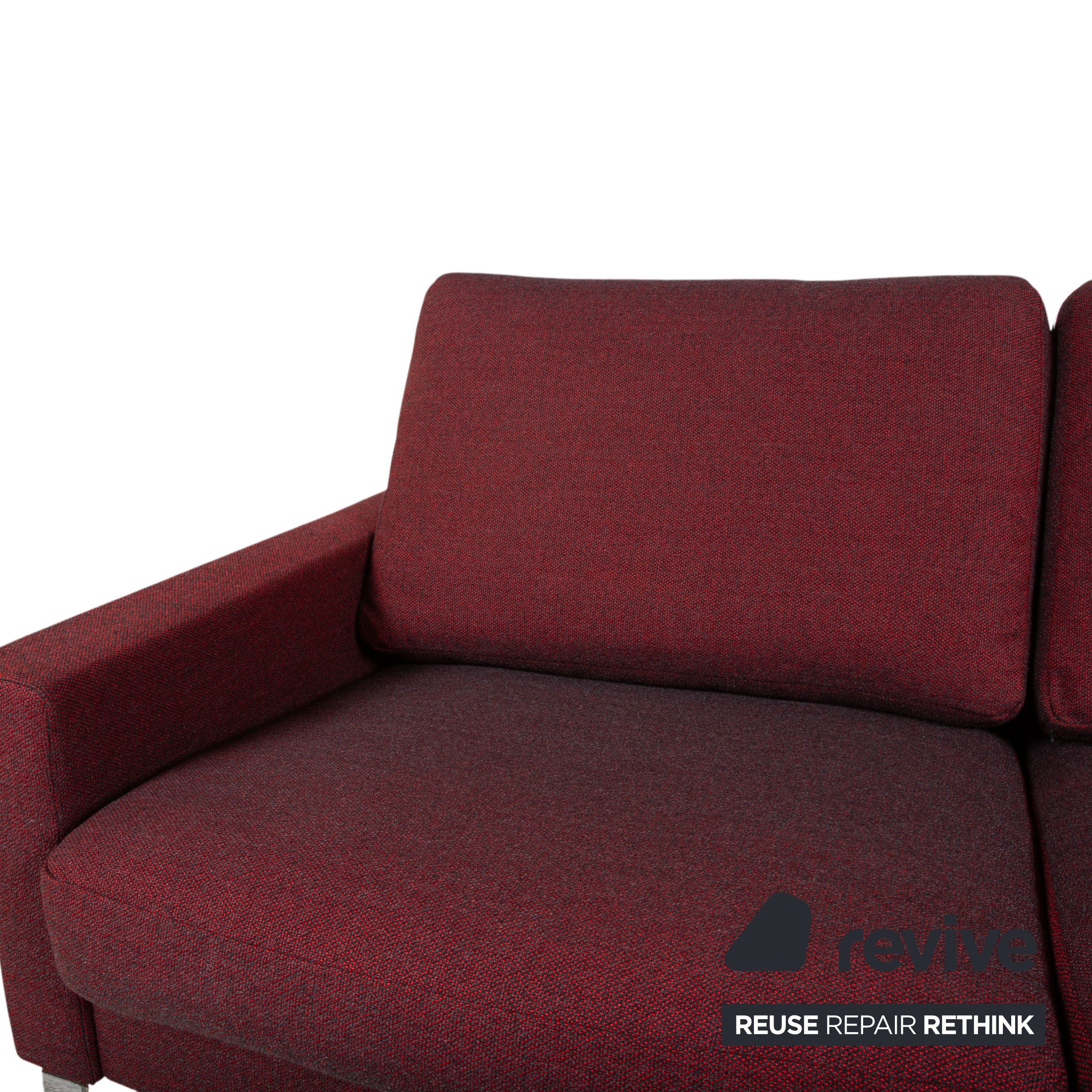 Erpo CL 500 Strukturstoff Zweisitzer Rot Schwarz Sofa Couch