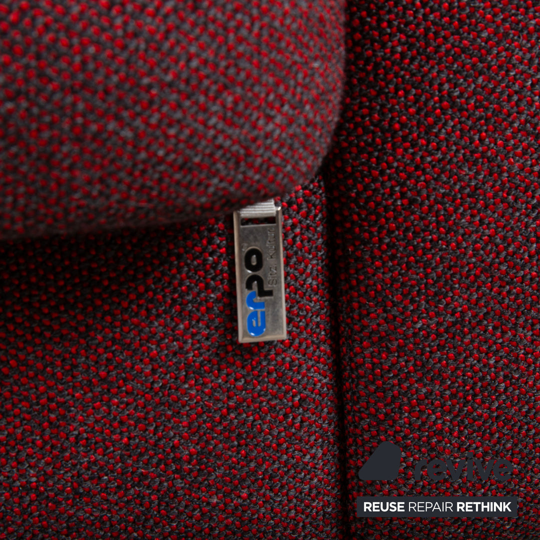 Erpo CL 500 Strukturstoff Zweisitzer Rot Sofa Couch