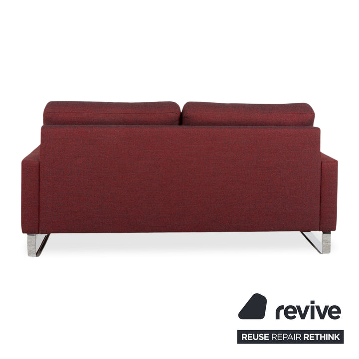 Erpo CL 500 Strukturstoff Zweisitzer Rot Sofa Couch