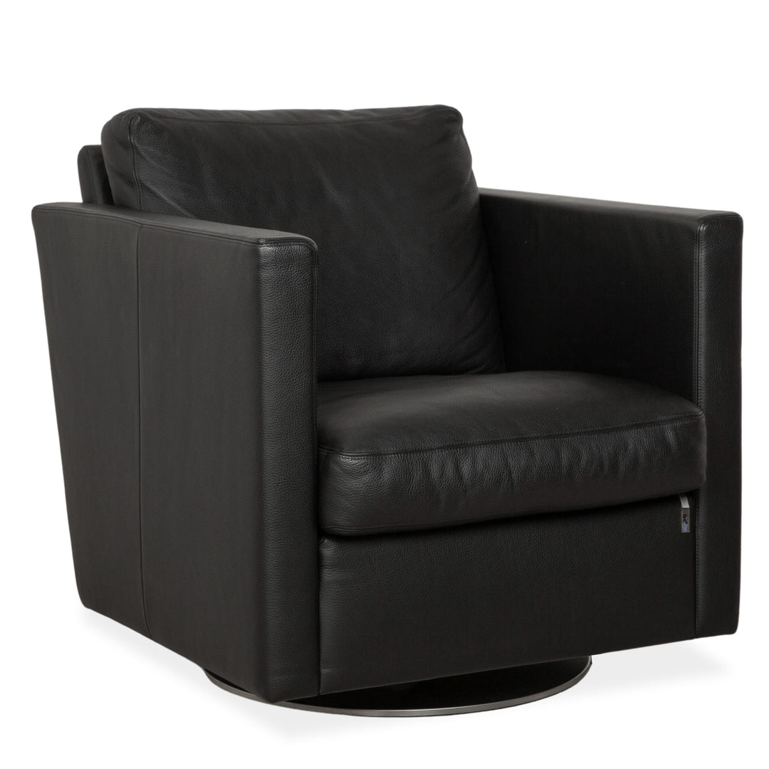 Erpo CL 580 leather armchair black manual function swivel function rocker function