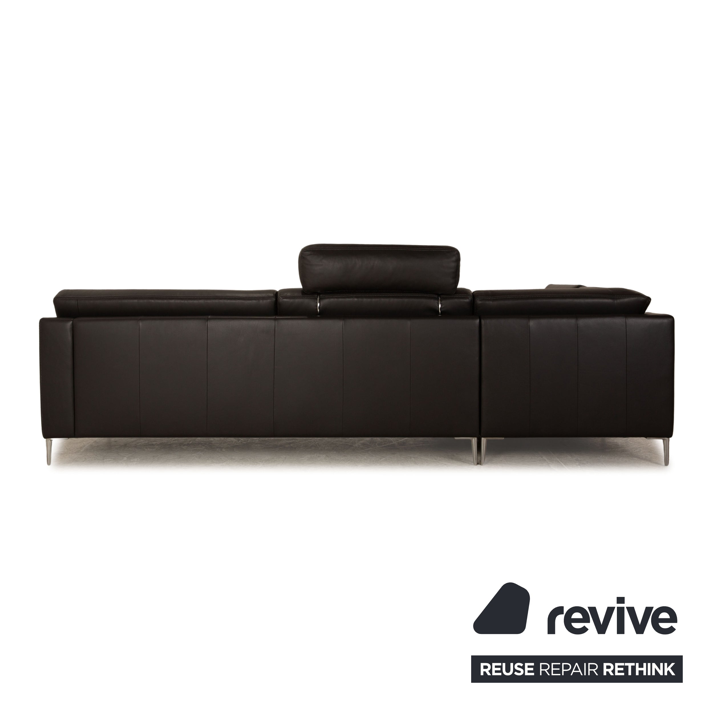 Erpo CL 650 Leder Ecksofa Anthrazit Sofa Couch Recamiere Links