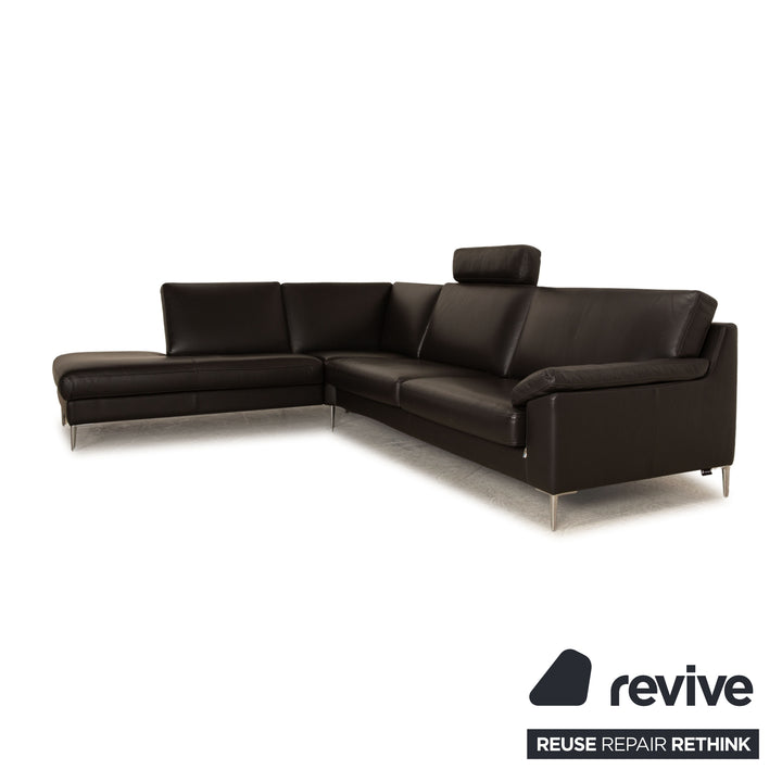 Erpo CL 650 Leder Ecksofa Anthrazit Sofa Couch Recamiere Links