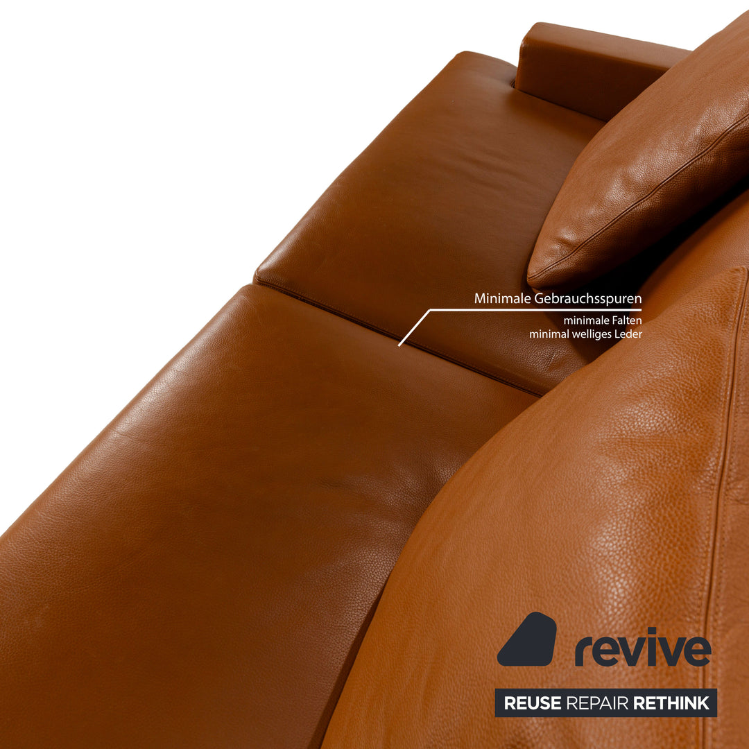 Erpo CL 740 Leather Two-Seater Brown Sofa Couch