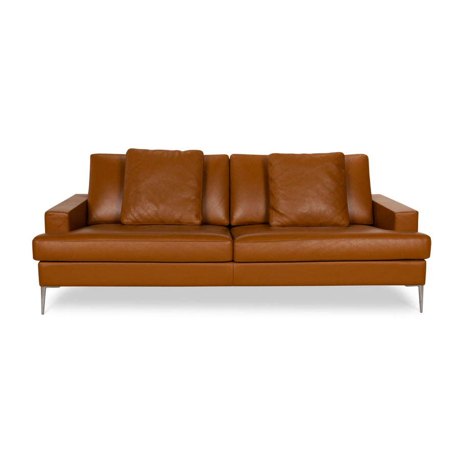 Erpo CL 740 Leather Two-Seater Brown Sofa Couch