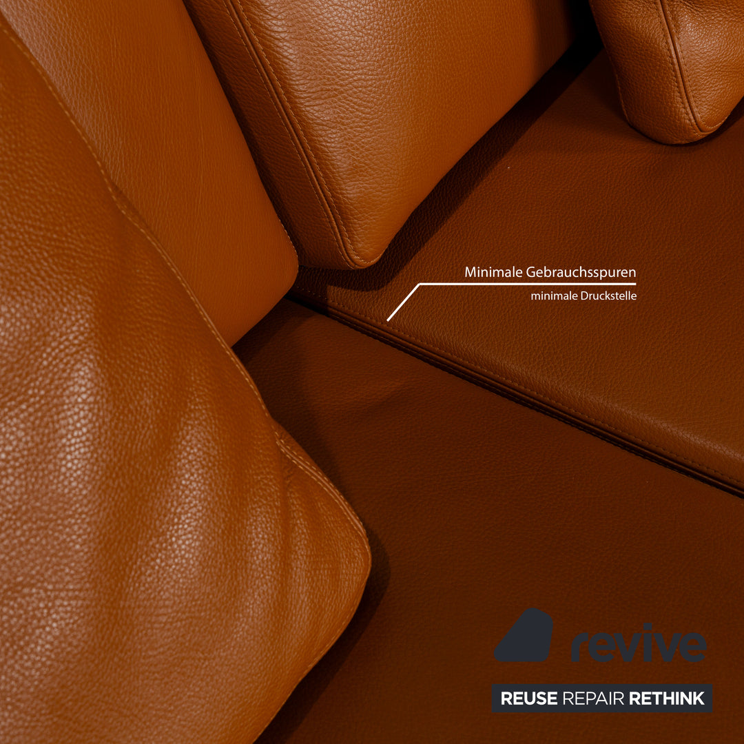 Erpo CL 740 Leather Two-Seater Brown Sofa Couch