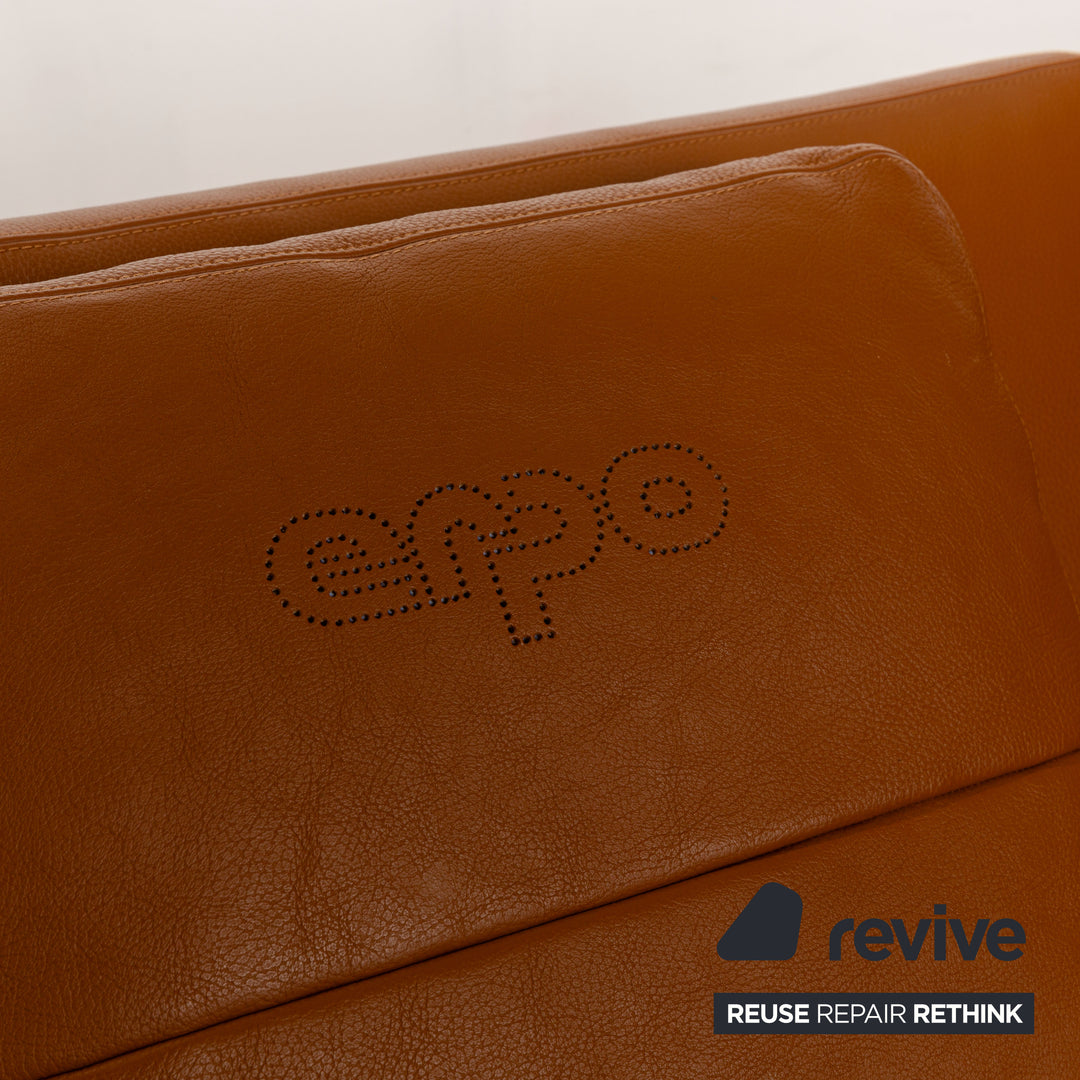 Erpo CL 740 Leather Two-Seater Brown Sofa Couch