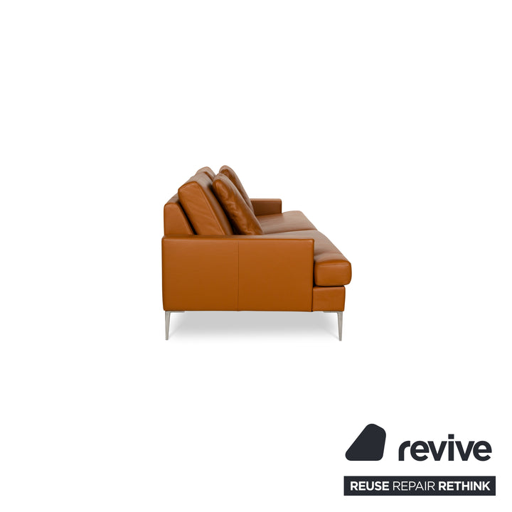 Erpo CL 740 Leather Two-Seater Brown Sofa Couch