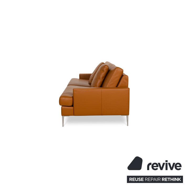 Erpo CL 740 Leather Two-Seater Brown Sofa Couch