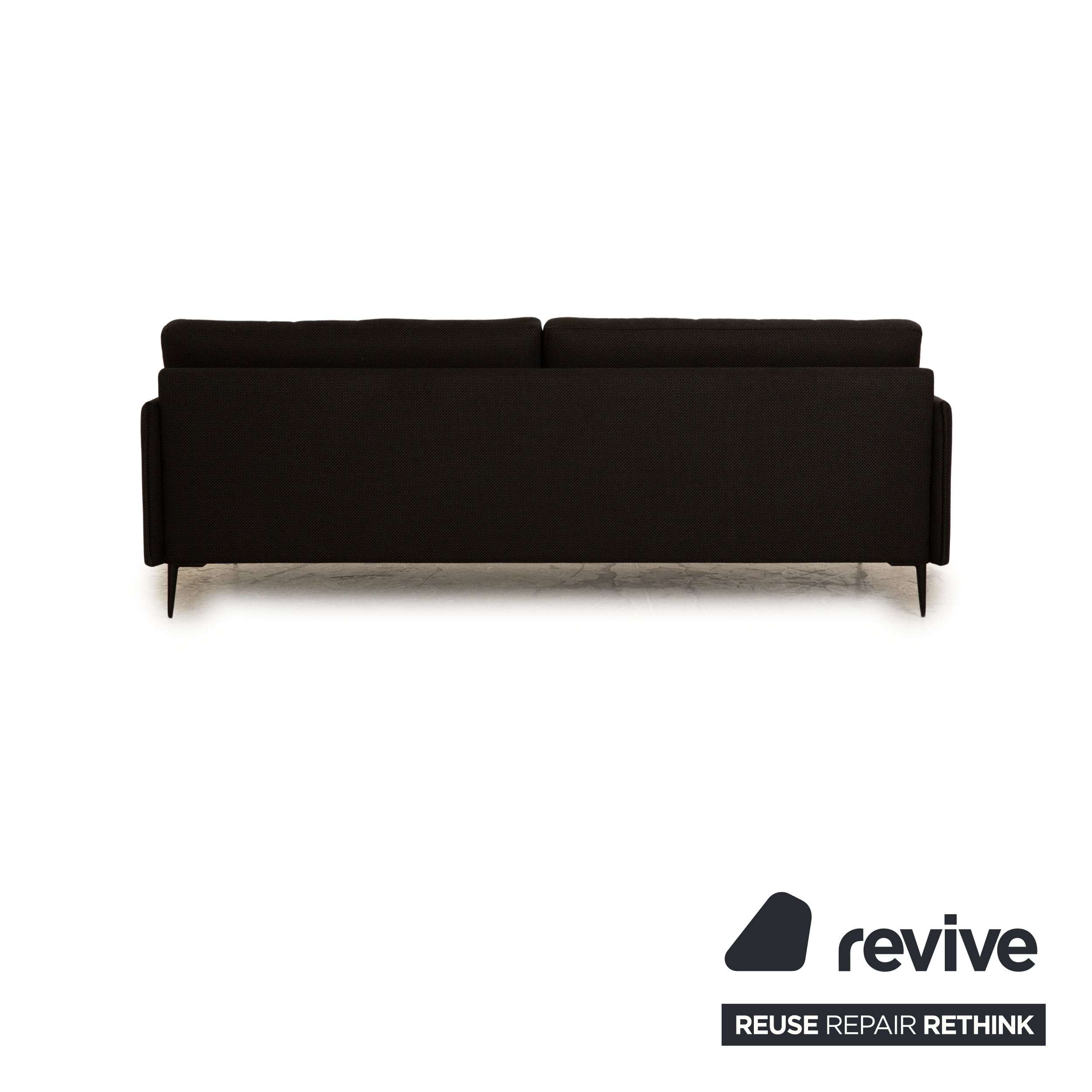 Erpo CL 820 Fabric Three-Seater Black Sofa Couch