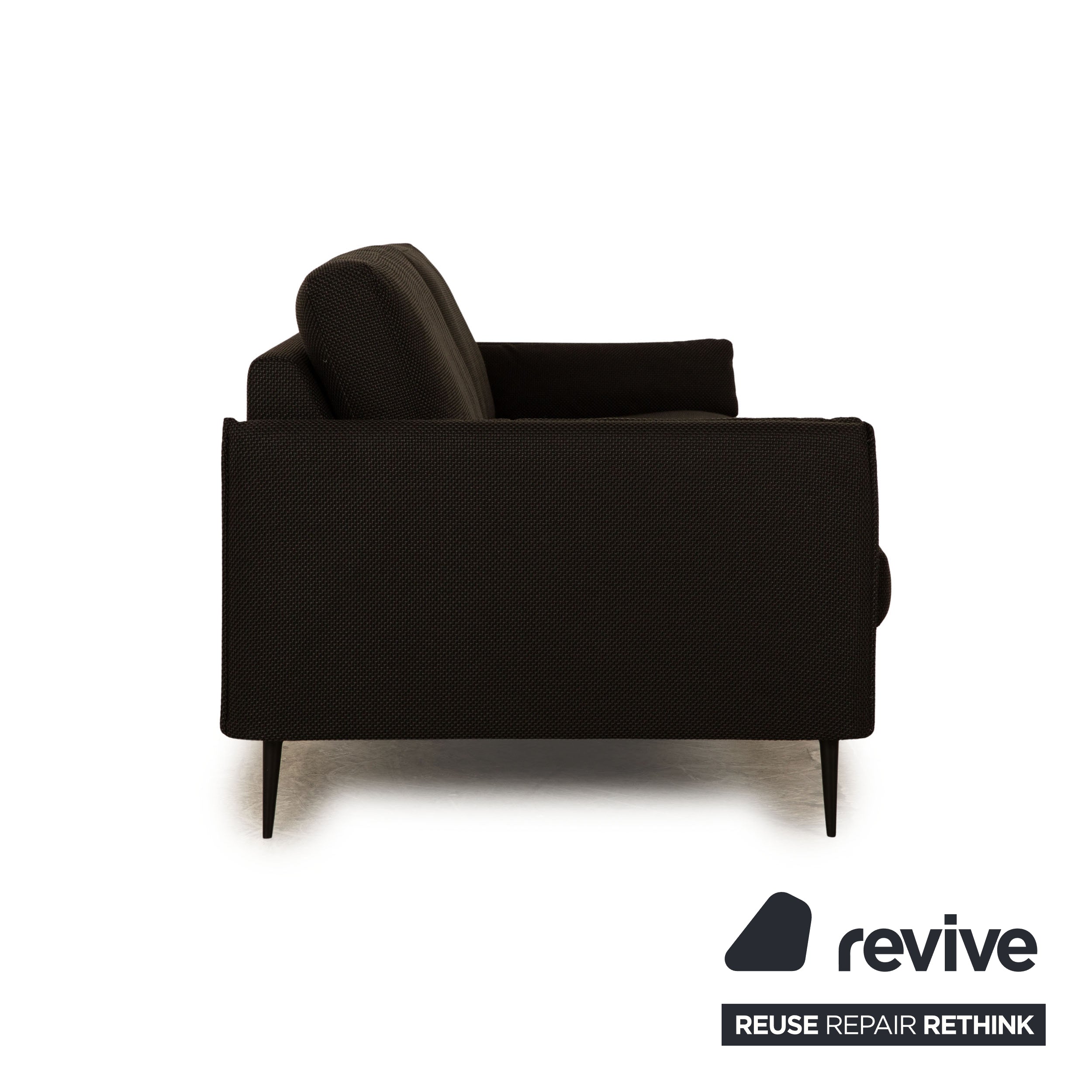 Erpo CL 820 Fabric Three-Seater Black Sofa Couch