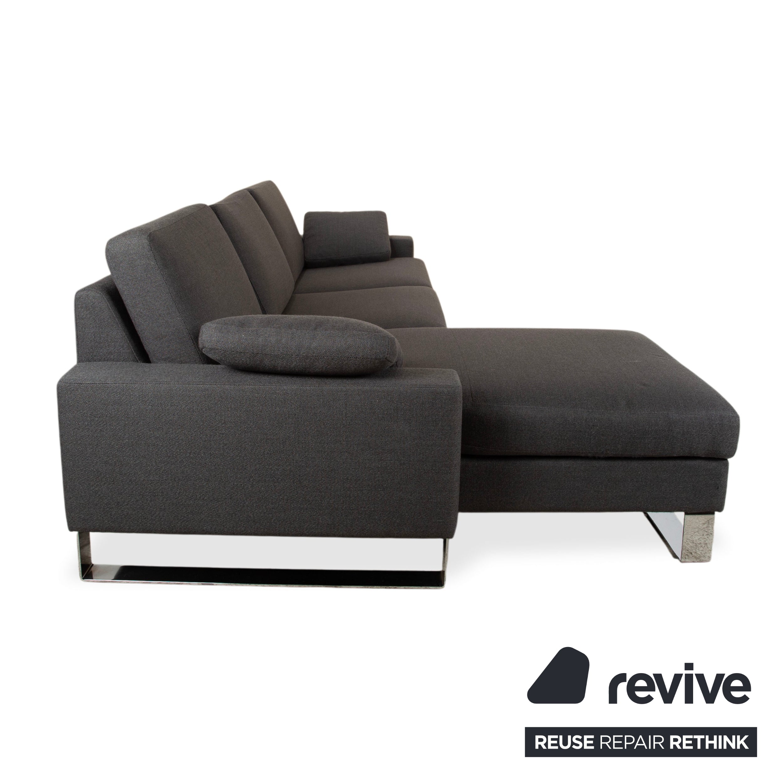 Erpo CL500 Stoff Ecksofa Grau Anthrazit Sofa Couch