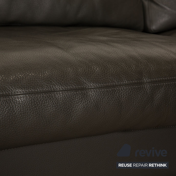 Erpo Classics 650 Leather Corner Sofa Gray Sofa Couch