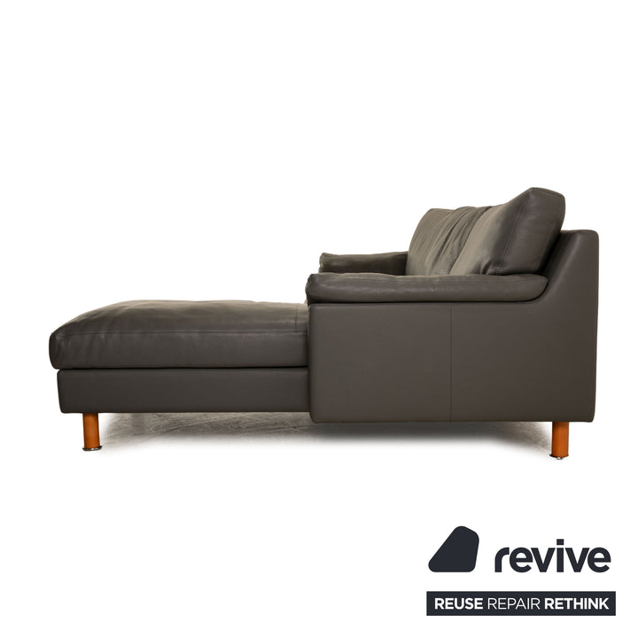 Erpo Classics 650 Leather Corner Sofa Gray Sofa Couch