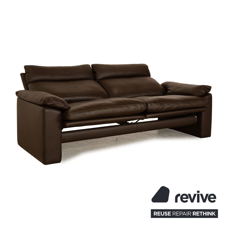 Erpo Just Relax JR960 Bari leather two-seater sofa dark brown manual function