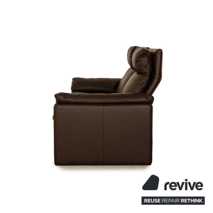 Erpo Just Relax JR960 Bari leather two-seater sofa dark brown manual function