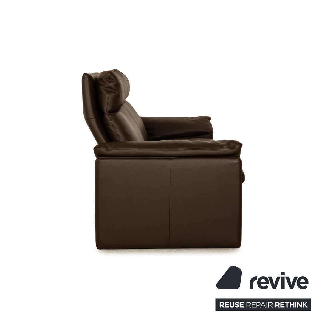 Erpo Just Relax JR960 Bari leather two-seater sofa dark brown manual function