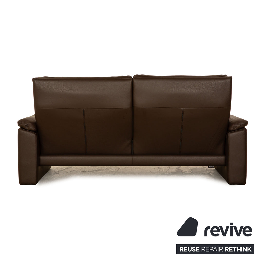 Erpo Just Relax JR960 Bari leather two-seater sofa dark brown manual function