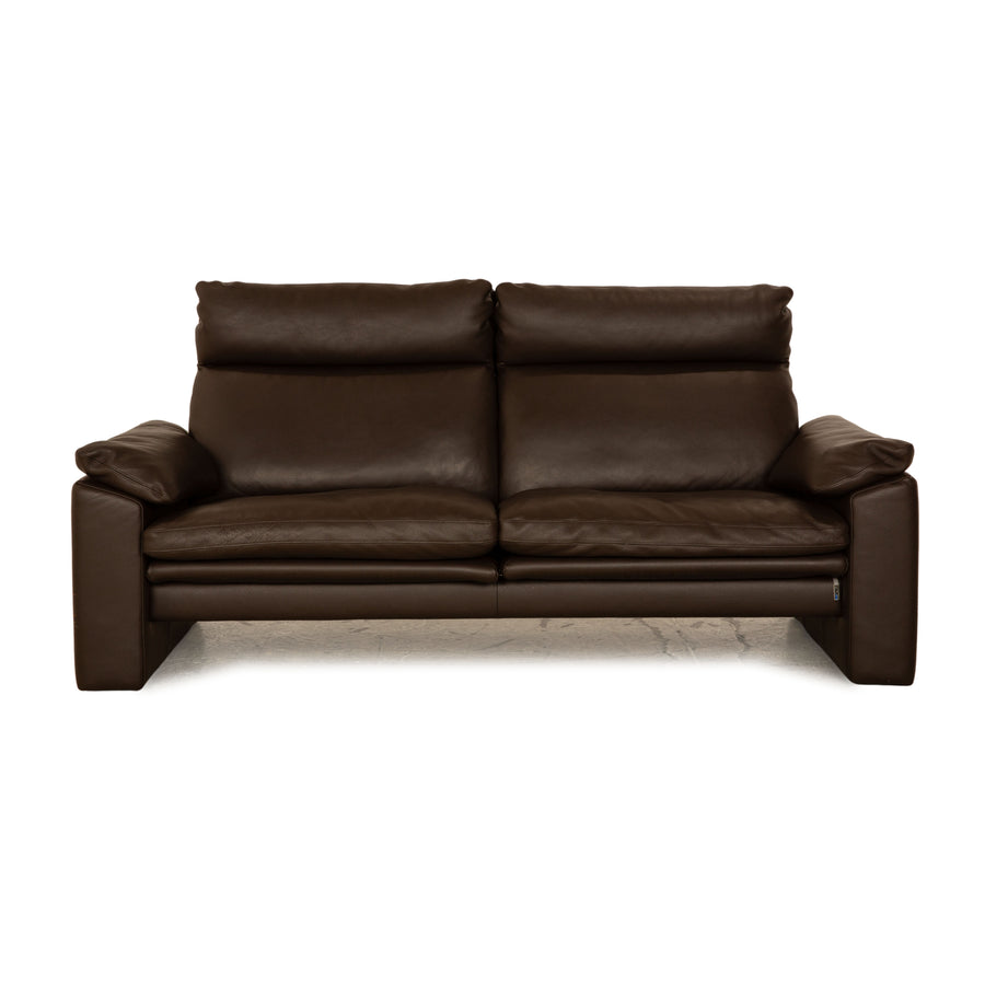 Erpo Just Relax JR960 Bari leather two-seater sofa dark brown manual function