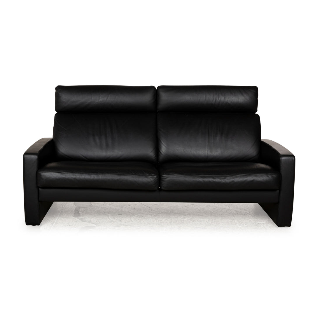 Erpo Just Relax Leather Three-Seater Black Manual Function Sofa Couch