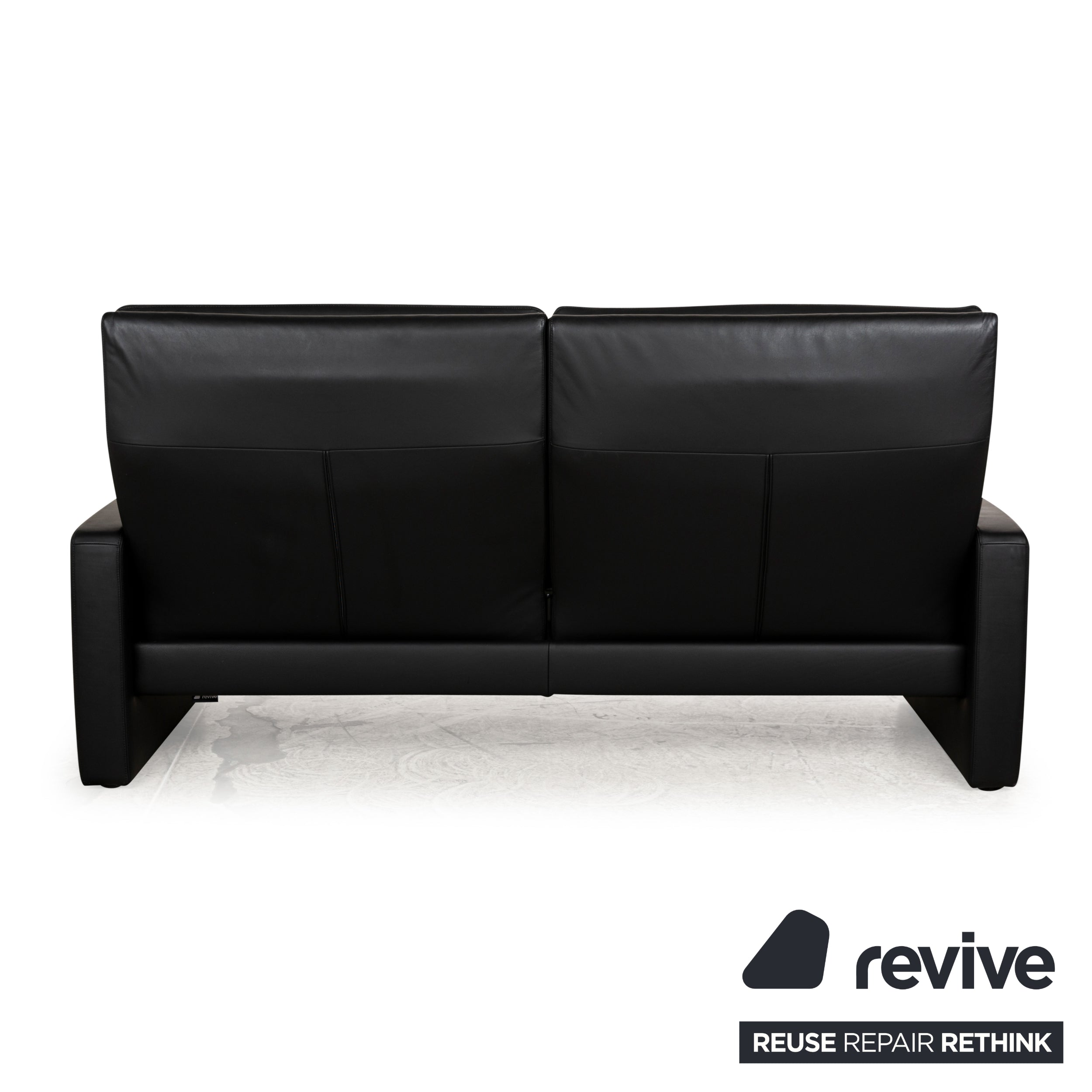 Erpo Just Relax Leder Dreisitzer Schwarz manuelle Funktion Sofa Couch