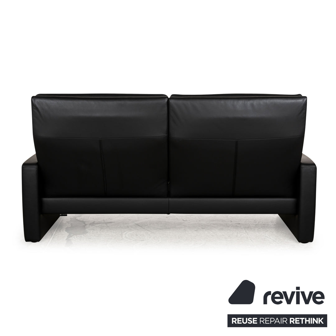 Erpo Just Relax Leather Three-Seater Black Manual Function Sofa Couch