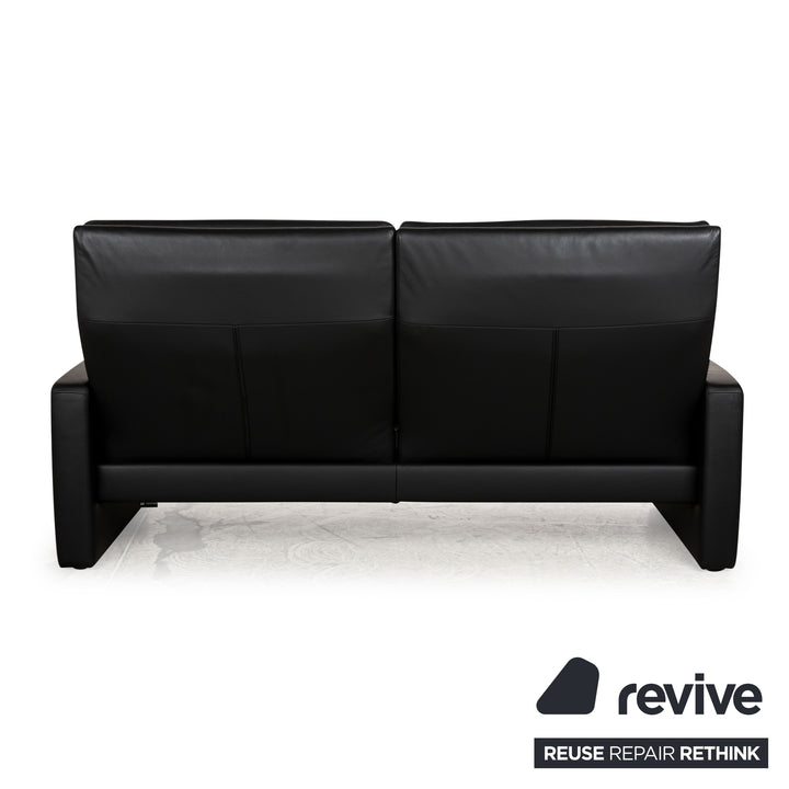Erpo Just Relax Leather Three-Seater Black Manual Function Sofa Couch