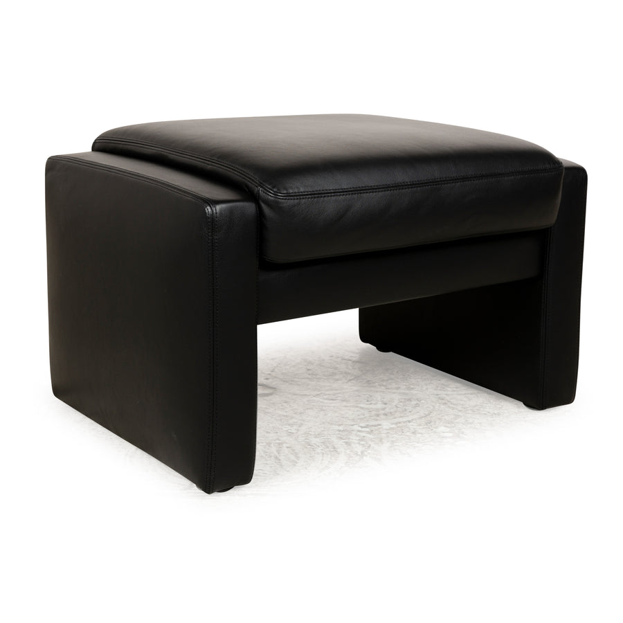 Erpo Just Relax Leder Hocker Schwarz