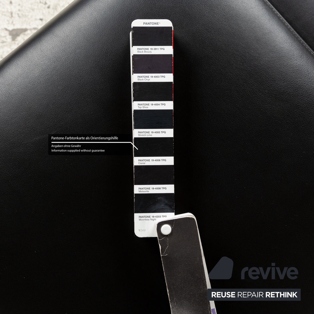 Erpo Just Relax Leder Hocker Schwarz