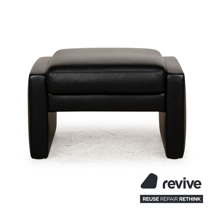 Erpo Just Relax Leder Hocker Schwarz