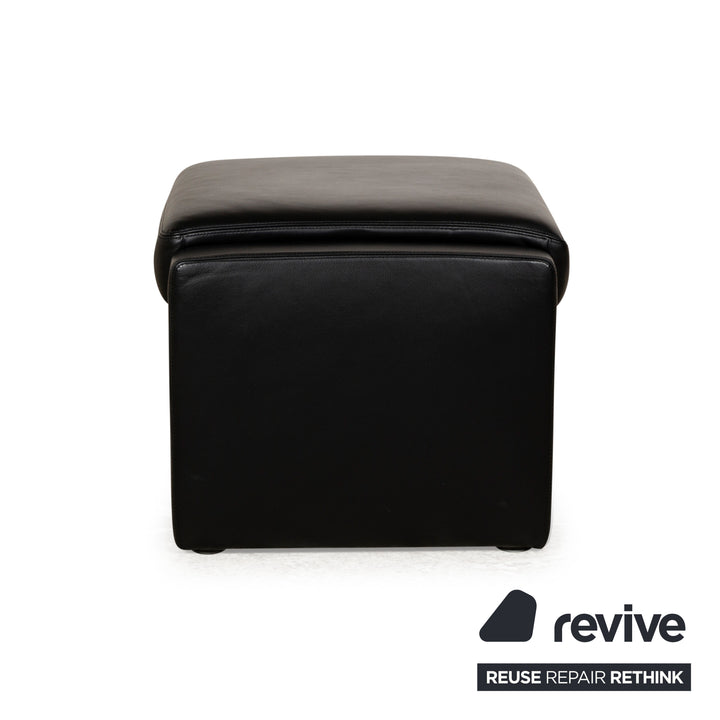 Erpo Just Relax Leder Hocker Schwarz